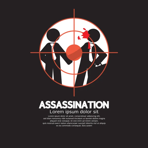 Assassination Looking Through A Sniper View Vector Illustration — Stock Vector