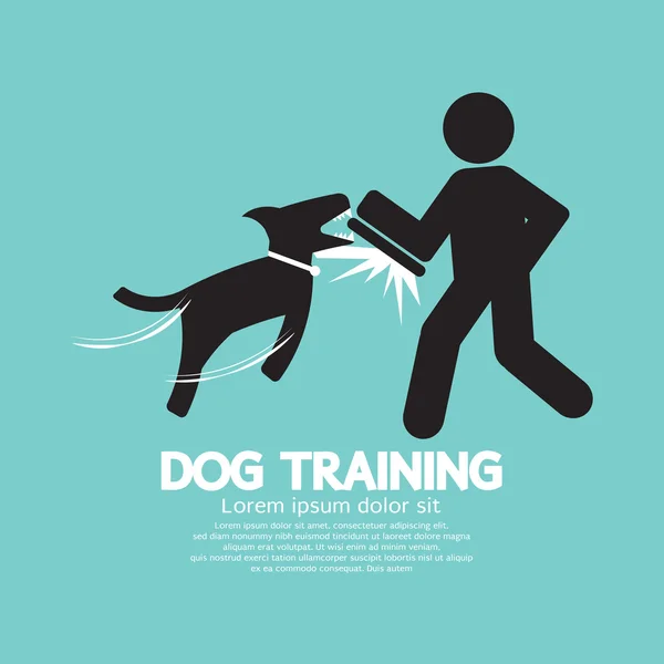 Entrenamiento de perros Símbolo gráfico Vector Ilustración — Archivo Imágenes Vectoriales