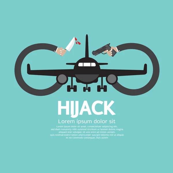 Plane Hijack Concept Abstract Design Ilustração vetorial —  Vetores de Stock