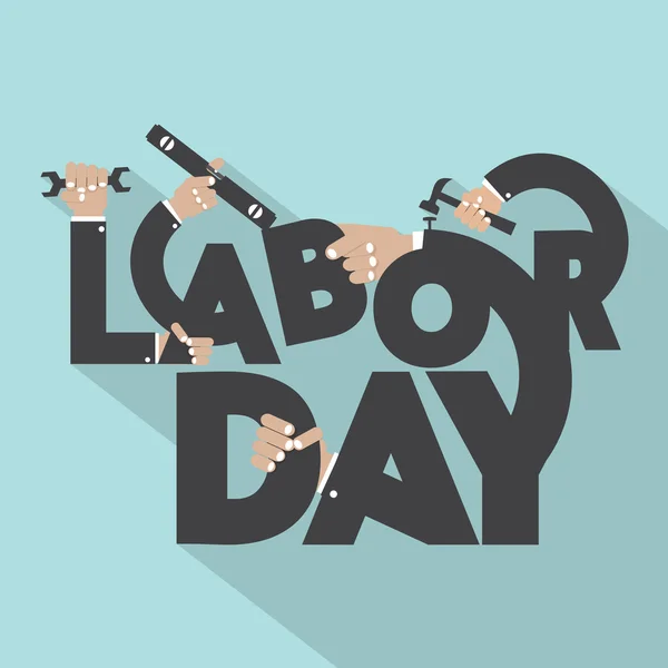 Begreppet Labor Day typografi Design vektor Illustration — Stock vektor