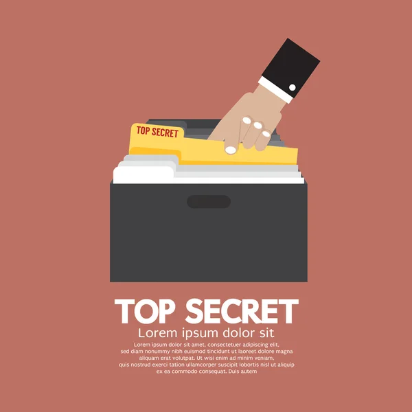 Dossier top secret en main Illustration vectorielle — Image vectorielle