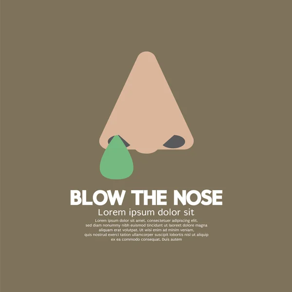 Blow The Nose Flat Design Vector Illustration — Stock Vector