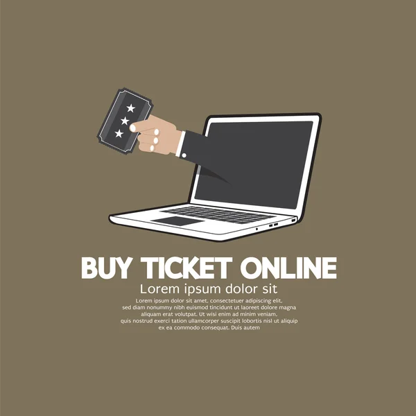 Comprar Ticket Online Concept Vector Illustration — Vetor de Stock