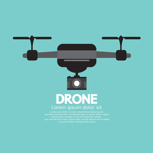 Vista lateral de Drone Vector Ilustración — Vector de stock