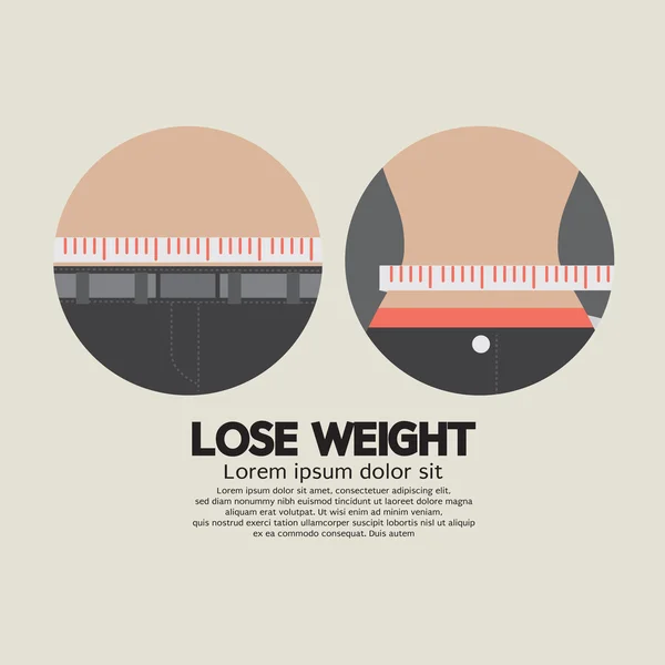 Measure TapFlat Design Lose Weight Healthy Concept Vector Illust — Stock Vector