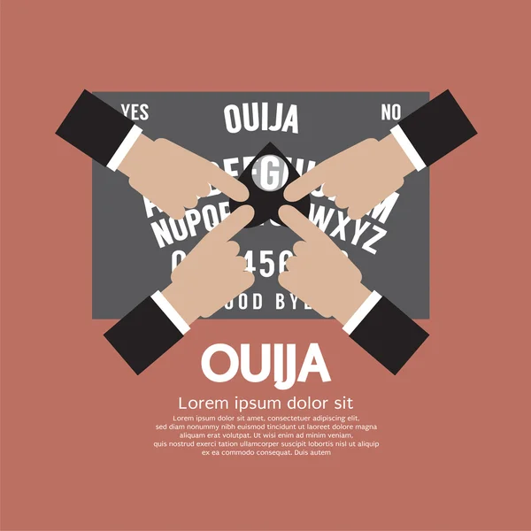 Ouija Board spelar vektor Illustration — Stock vektor