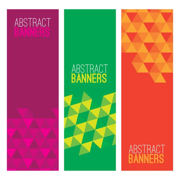 Conjunto de três Banners abstratos ilustração vetorial —  Vetores de Stock