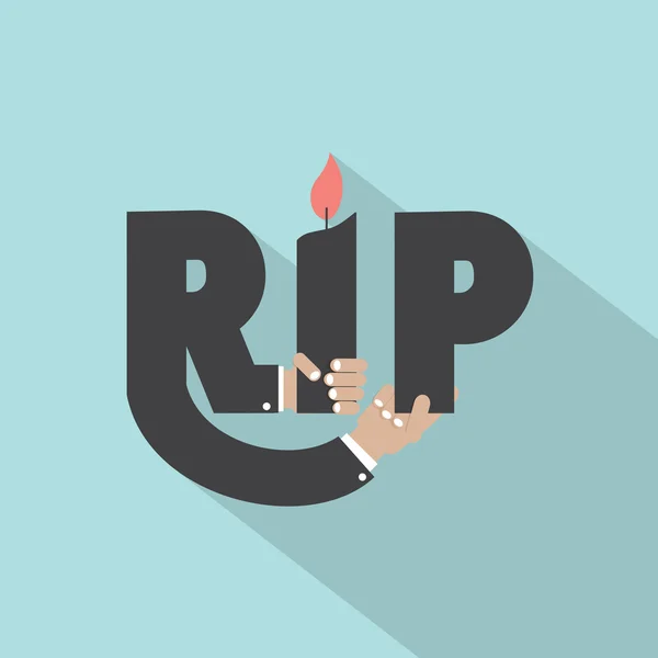 Descanse en paz Tipografía Diseño Vector Ilustración — Vector de stock