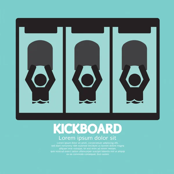 Kick Board Black Symbol Vector Illustration — Stock Vector