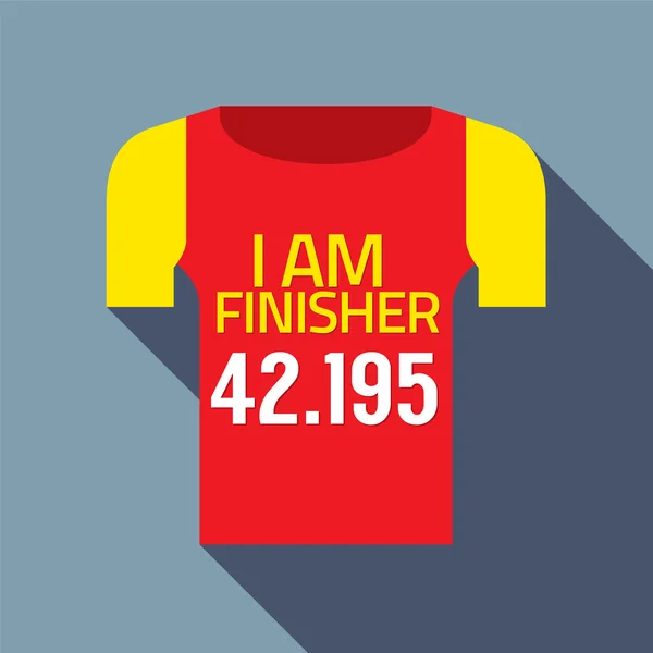 Finisher Tee Of Marathon Runner illustrazione vettoriale — Vettoriale Stock