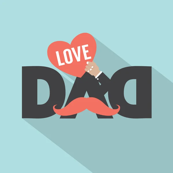 Amore papà tipografia disegno vettoriale illustrazione — Vettoriale Stock