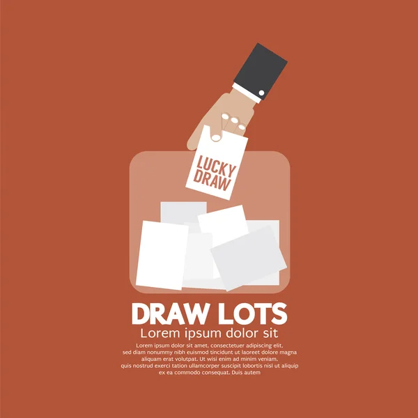 Draw Lots, Risk Taking Concept Vector Illustration — Stock Vector