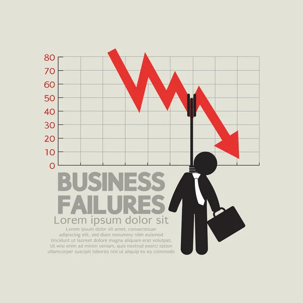 Henker mit Konzept zur Verringerung von Firmenpleiten — Stockvektor