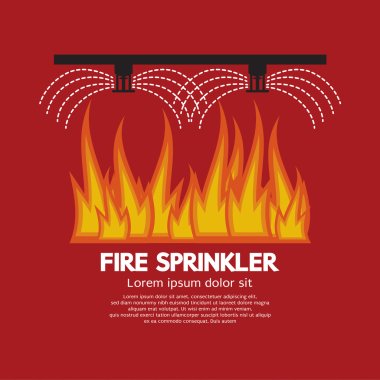 Fire Sprinkler Life Safety Vector Illustration clipart
