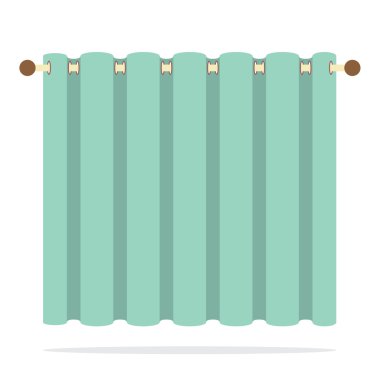 Beyaz arka plan vektör çizim üzerinde Yeşil perde