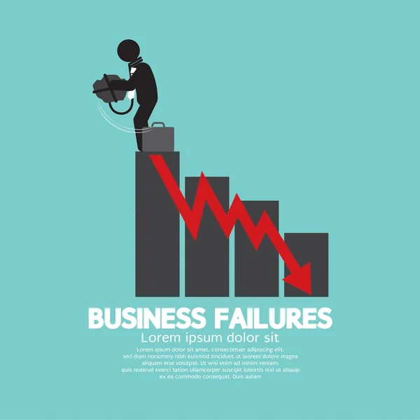 绝望的人与商业失败概念矢量插画 — 图库矢量图片