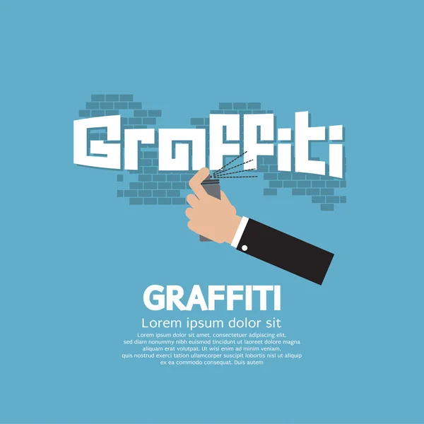 Ručně maloval Graffiti na zdi vektorové ilustrace — Stockový vektor