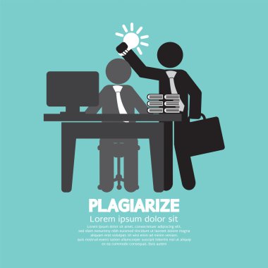 Fikir çalıntı sembolü grafik çalıntı yapmak kavramı vektör Illustratio