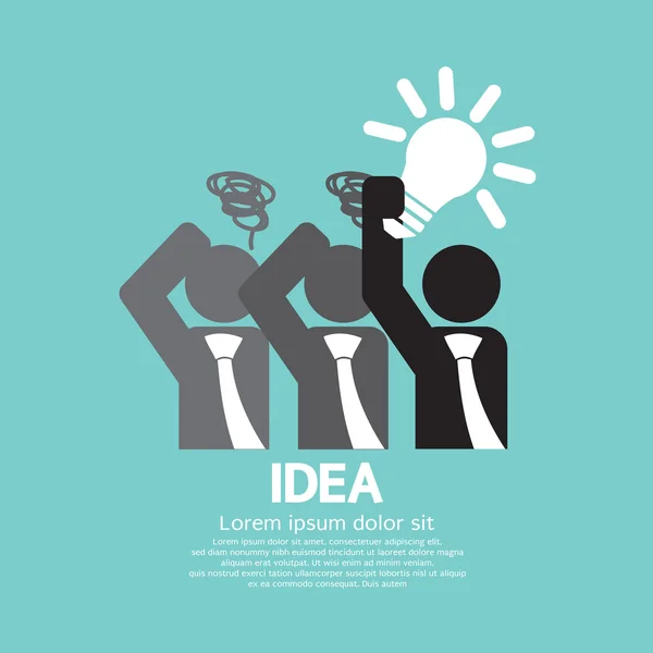 Homme d'affaires tenant une ampoule Concept Illustration vectorielle — Image vectorielle