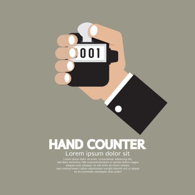 Düz tasarım el Counter vektör çizim