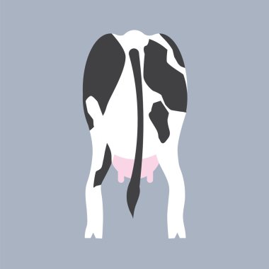 Cow Bottom Vector Illustration clipart