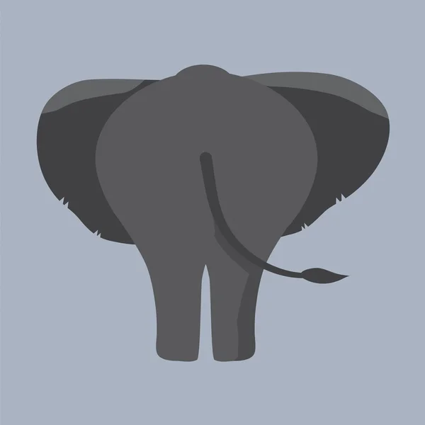 Elephant Bottom Vector Illustration — Stock Vector