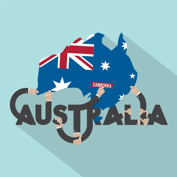 Australie Typographie Design Illustration vectorielle — Image vectorielle