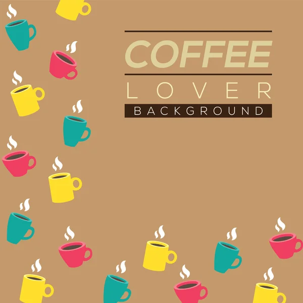 Caffè amante sfondo vettoriale illustrazione — Vettoriale Stock