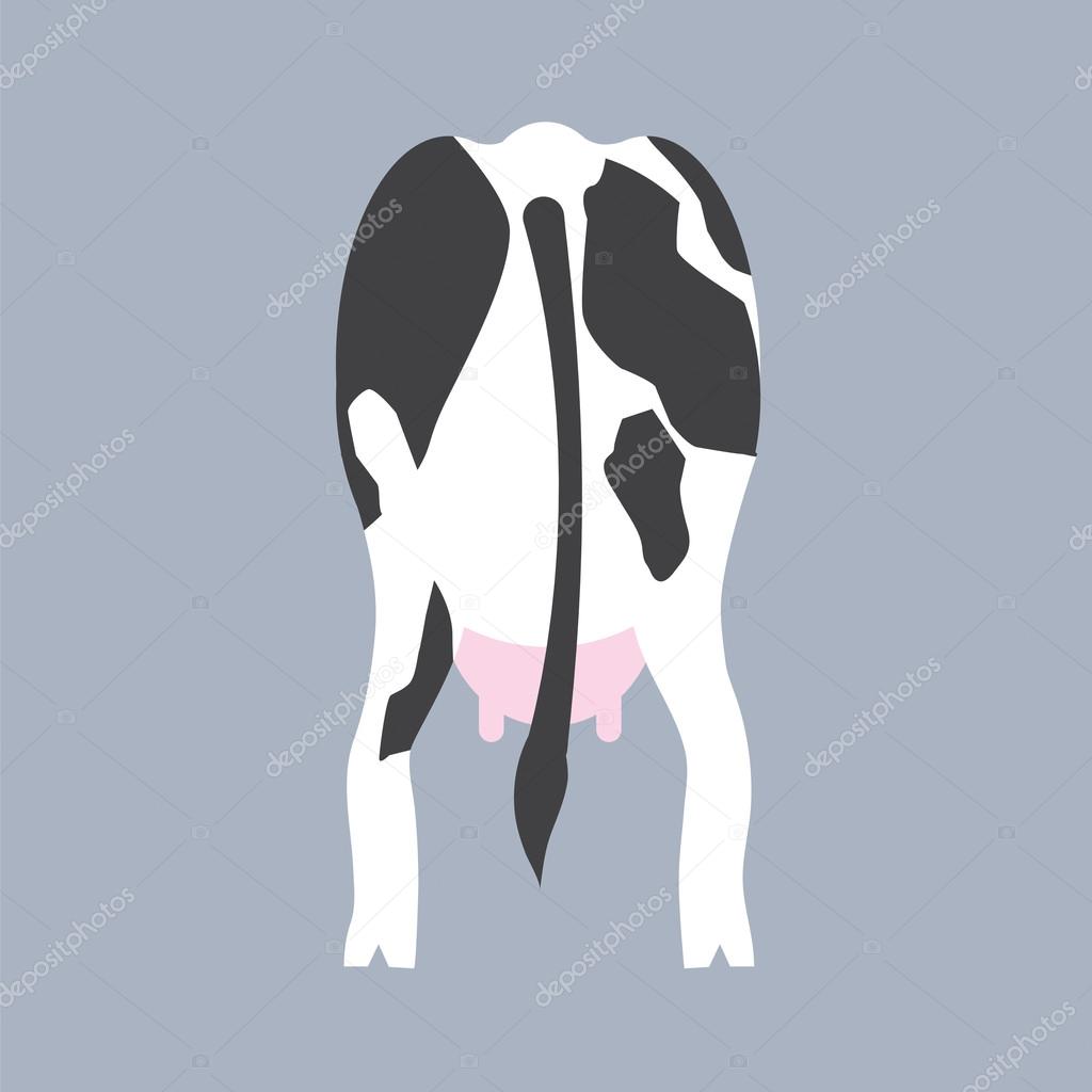 Cow Bottom Vector Illustration