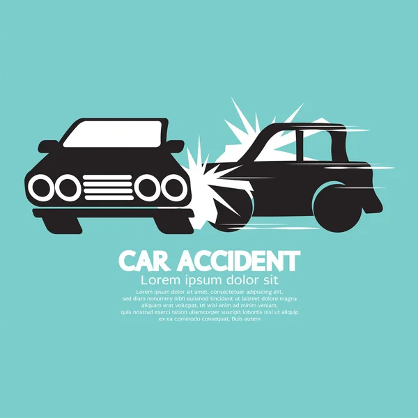 Dos coches en un accidente Vector ilustración — Archivo Imágenes Vectoriales