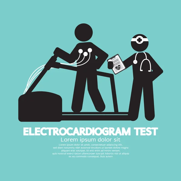 Electrocardiogram Test Vector Illustration — Stock Vector