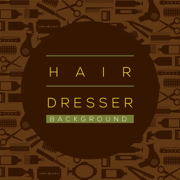 Hair Dresser Background Vector Illustration — Stock Vector