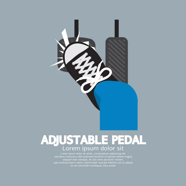 Adjustable Pedal Vector Illustration — Stock Vector