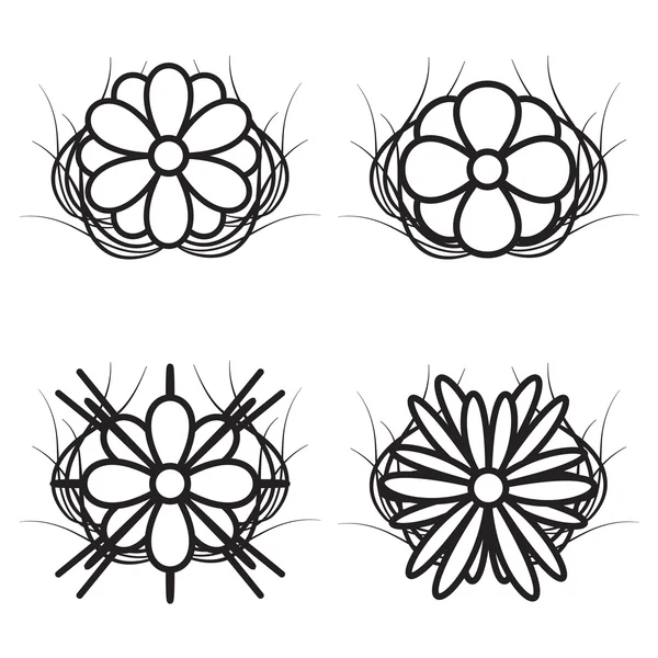 Flower simple designs vector pattern drawing flowers patterns background stencil clip floral clipart silhouettes silhouette stencils illustration samoan mosaic flourish