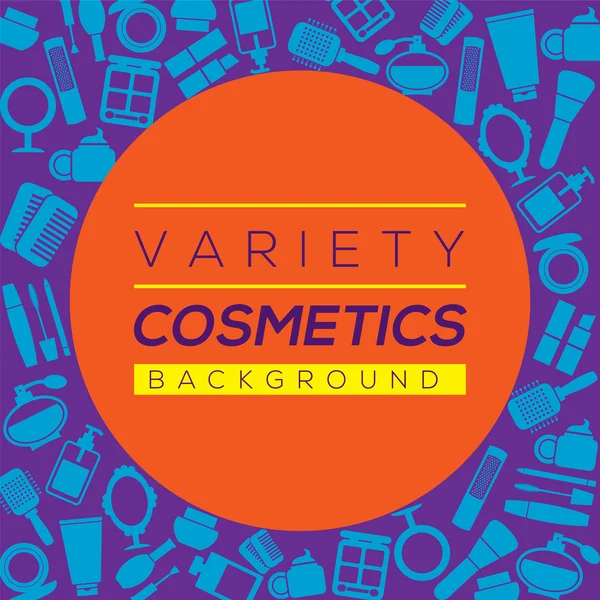Variety Cosmetics Background Vector Illustration — Stock Vector