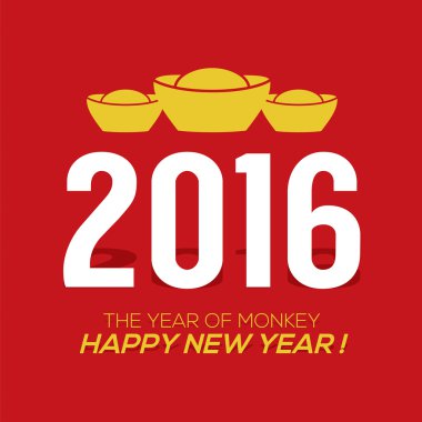 2016 Greeting Card With Traditional Chinese Alphabets Happy New 