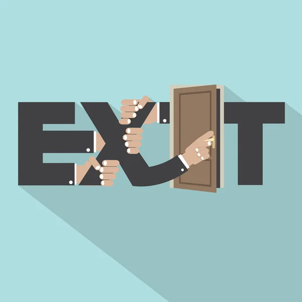 Exit Typography Design Vector Illustration — Vetor de Stock