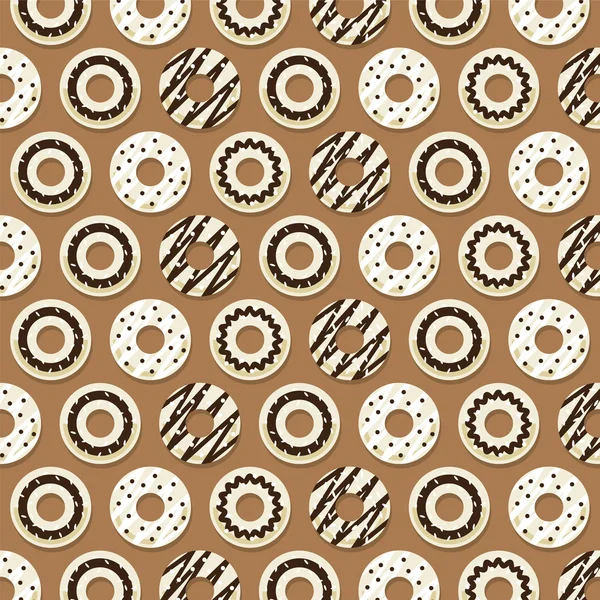 Chocolate Donut Background Vector Illustration — Stockvector