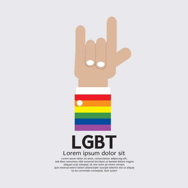 LGBT With Love Hand Sign Vector Illustration — Stock Vector