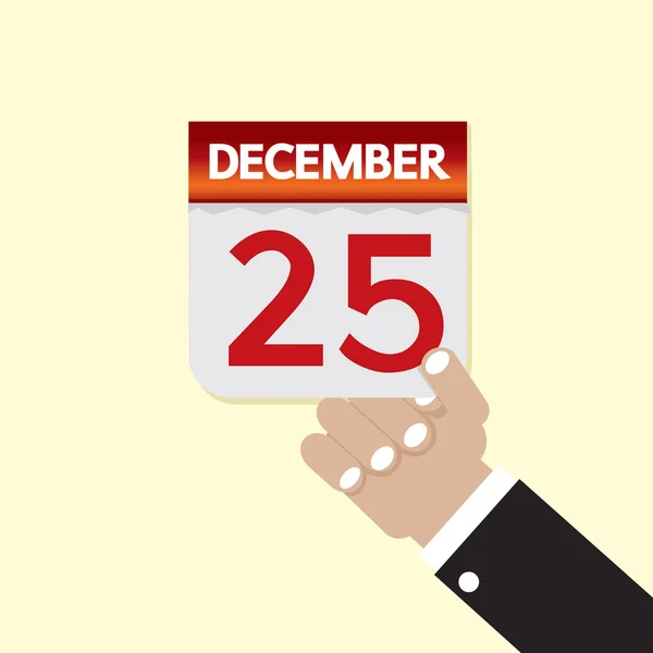 25. prosince kalendář vektorové ilustrace — Stockový vektor