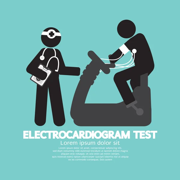 Electrocardiogram Test Vector Illustration — Stock Vector