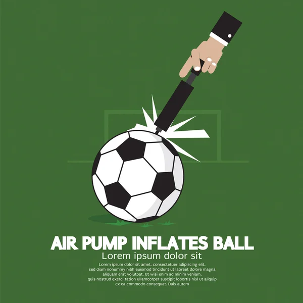 Air Pump Inflates Ball Vector Illustration — Stock Vector