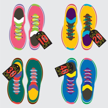 shoes top view vector