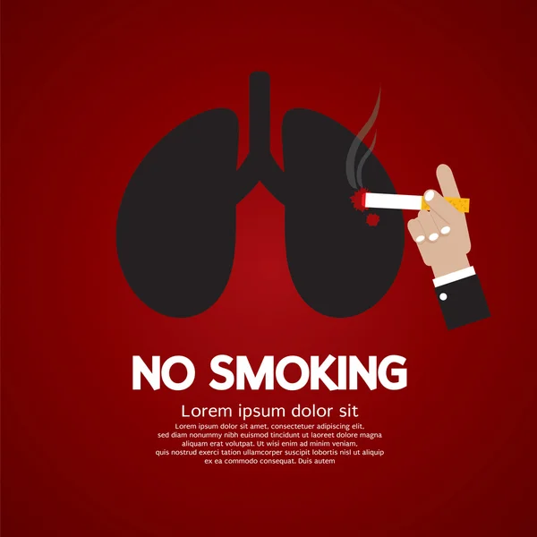 No Smoking Concept Vector Ilustração —  Vetores de Stock