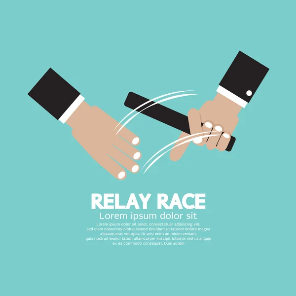 Relè Race Vector Illustrazione — Vettoriale Stock