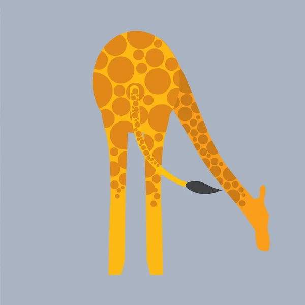 Giraffe Bottom Vector Illustration — Stock Vector