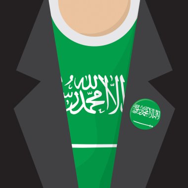 T-Shirt bayrak Suudi Arabistan vektör çizim