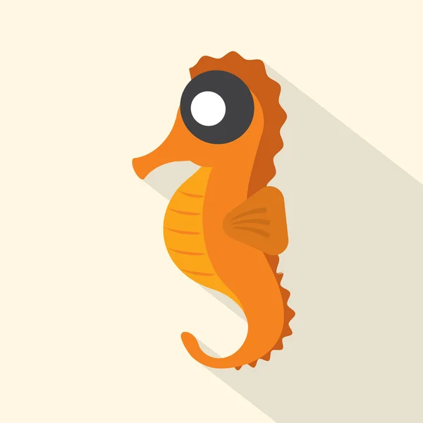 Modern Flat Design Seahorse Icon Vector Illustration — Stock Vector