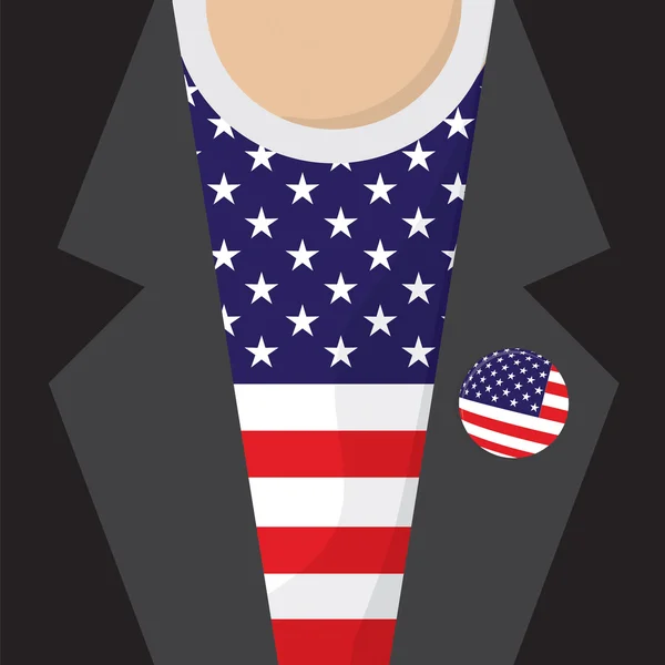 Camiseta Bandera USA Vector Illustration — Archivo Imágenes Vectoriales