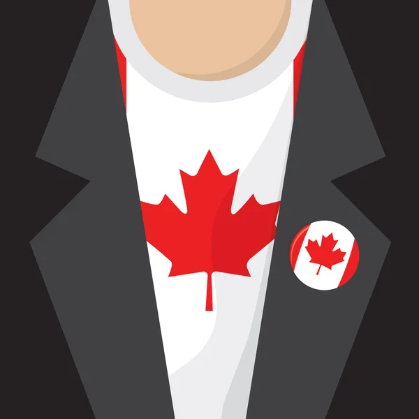 Camiseta con Bandera de Canadá Vector Illustration — Archivo Imágenes Vectoriales